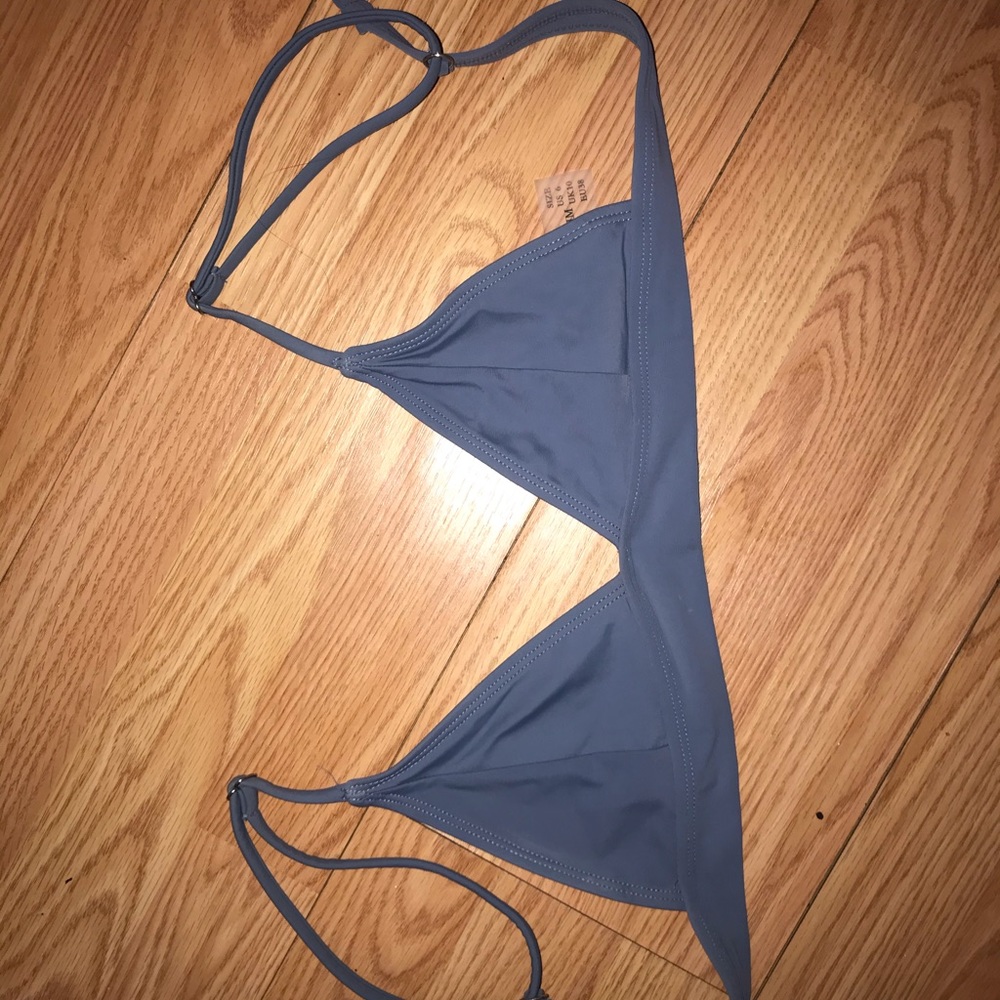 blue bikini top